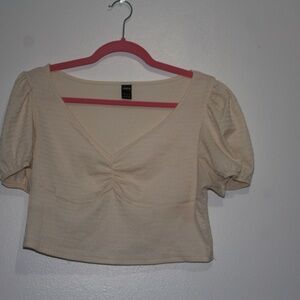 Women's Cream Puff Sleeve Top